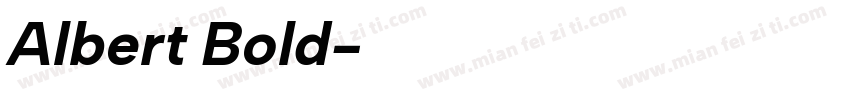 Albert Bold字体转换